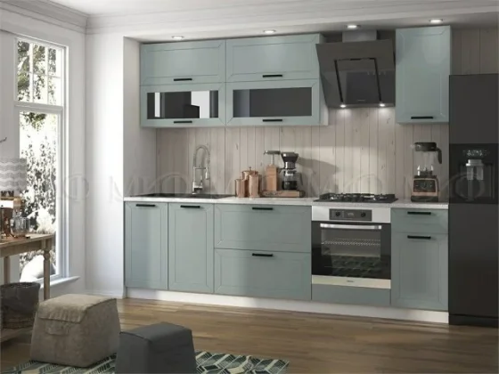 МИФ Кухня Монако NEW Компоновка №2 Шарли Бриз Столешница Кастилло темный 2000 2000 Шарли Бриз